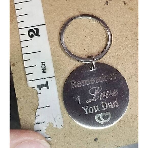 Stainless Steel Gift " Remember I love you,  Dad " Father Keychain BRAND NEW - Picture 10 of 10